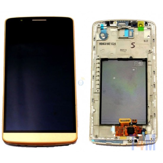 TOUCH+DISPLAY COM FRAME LG G3 D855 DOURADO